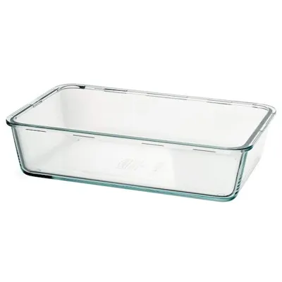 IKEA 365+ Food container, large rectangular/glass 3.1 l, 60393132