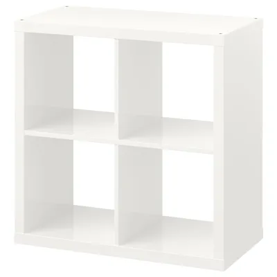 KALLAX Shelving unit, high-gloss white, 77x77 cm, 60471728