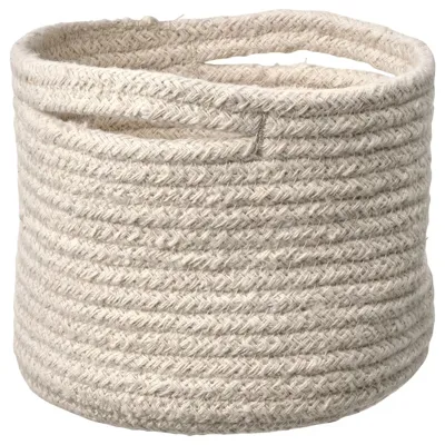 TJABBIG basket, natural, 15x13 cm, 60532604