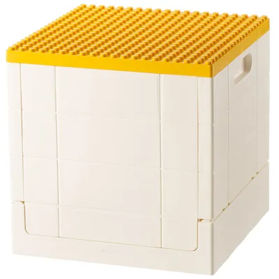 Lego Foldable Storage box, Yellow Lid, 32*32*32Cm 4589767206499
