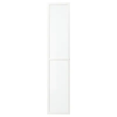 OXBERG Glass door, white 40x192 cm, 70275618