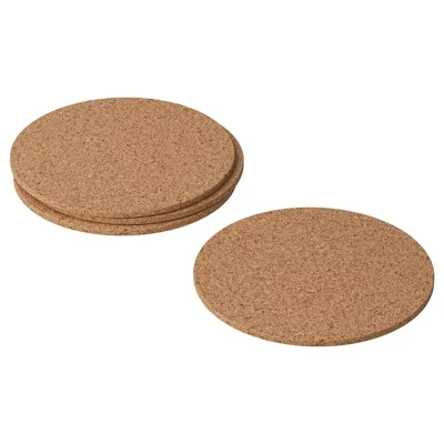 AVSKILD Coaster, cork, 10cm, 70281657