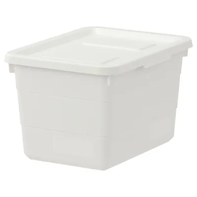 SOCKERBIT box with lid 19x26x15cm, white, 70316063