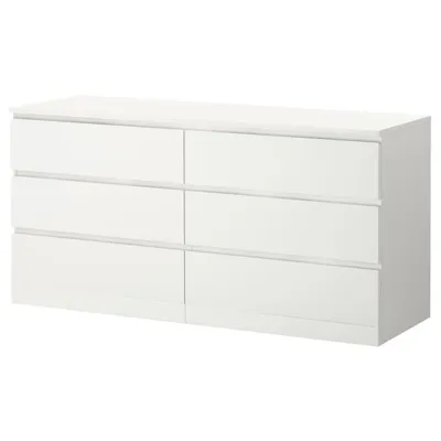MALM Chest of 6 drawers, white 160x78 cm, 70354644