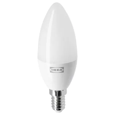 TRADFRI LED bulb E14 470 lumen, smart wireless dimmable/white spectrum chandelier, 70489718
