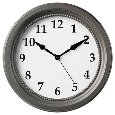 SONDRUM Wall clock, low-voltage/grey, 35 cm, 70540873