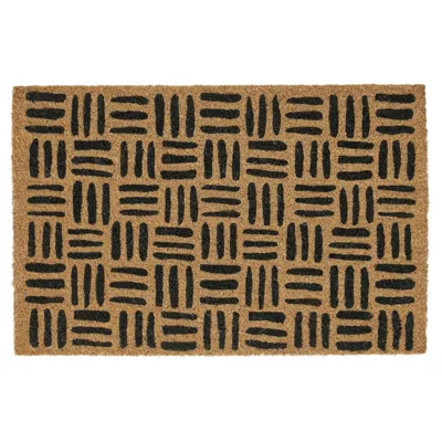 CYKELGRIND door mat, natural/black, 40x60 cm, 70576131