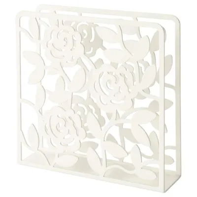 LIKSIDIG napkin holder 16x16 cm white, 80215718