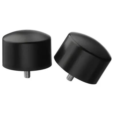 RAFFIG Finials, 1 pair, black, 80219938