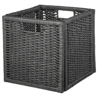 BRANAS Basket, dark grey 32x34x32 cm, 80282406