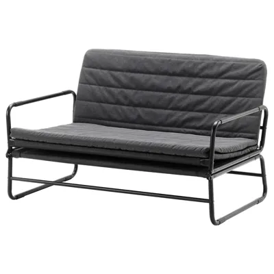 HAMMARN Sofa-bed, Knisa dark grey/black, 120 cm, 80361494