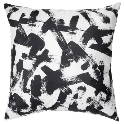 TURILL Cushion, white/black 40x40 cm, 80392966