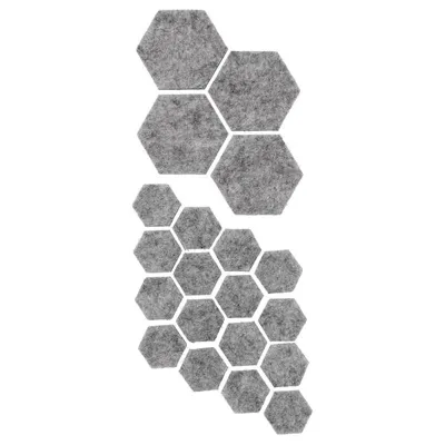 FIXA Stick-on floor protectors set of 20, grey, 80431152