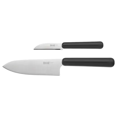 FORDUBBLA 2-piece knife set, grey, 80436791