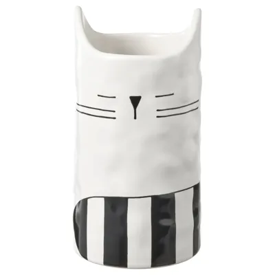FATALIG Vase, cat off-white, 12 cm, 80466306