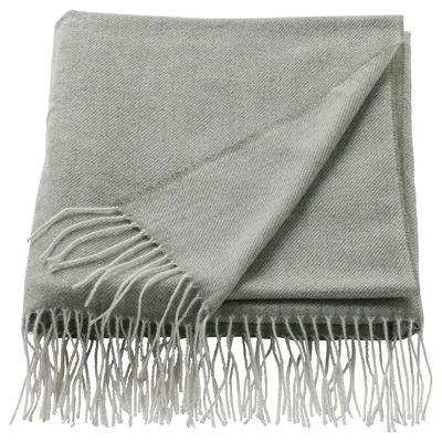 HOLMVI Throw, light grey-green, 120x160 cm, 80513614