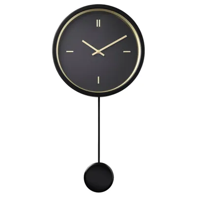 STURSK Wall clock, low-voltage/black, 26 cm, 80540863