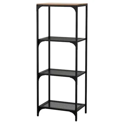 FJALLBO Shelving unit, black 51x136 cm, 90342198