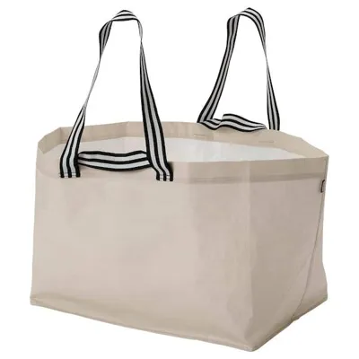 GORSNYGG carrier bag, large, light beige, 57x37x39 cm, 90504195