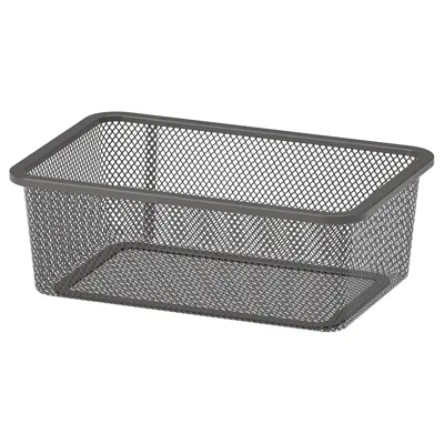 TROFAST Mesh storage box, dark grey, 20x30x10 cm, 90518569