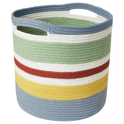 STRANDSKATA Storage bag, braided/multicolour, 30 cm, 90529544