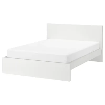 MALM Bed frame, high, white/LurOy, 150x200 cm, 99009450