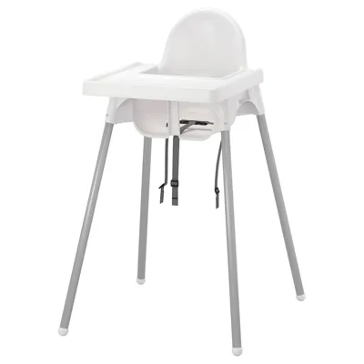 ANTILOP Highchair with tray, white, 59597516