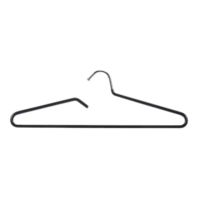 Latex Coated Coat Hanger Black (5 Pcs), Black, 40*12.2Cm 4589767237028
