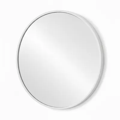 DLC Crystal Round Mirror D60 cm - White