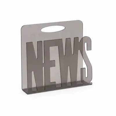 NEWAVE Acrylic Magazine Holder - Smoked Grey