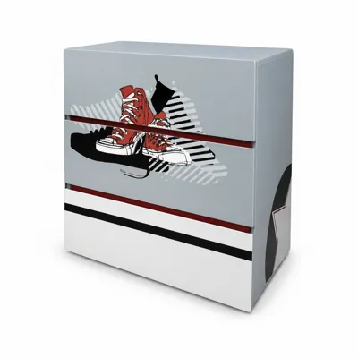 DLC Sneakers Chest 3 Drawers 80x45x82 cm - Grey