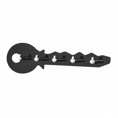 NEWAVE Key Shape Wall Hanger 34.5x12 cm - Black/Chrome