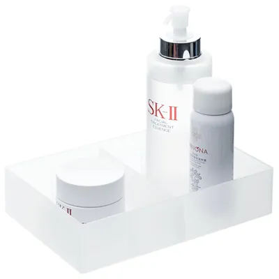 Desk Storage Box With Insert(Large Size), Clear, 13.3*20*4.8Cm 4589767193034