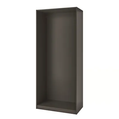 PAX Wardrobe frame, dark grey, 100x58x236 cm, 90509126