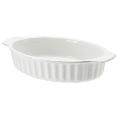 POETISK Oven dish, oval/off-white, 32x21 cm, 70513860