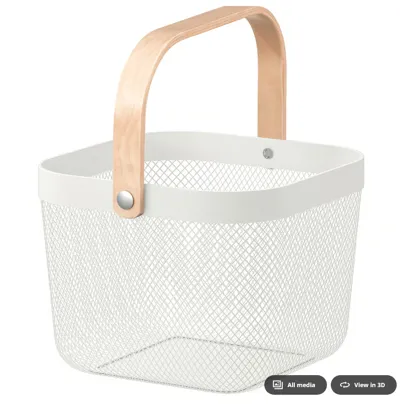 RISATORP Basket, white, 25x26x18 cm 604.805.44