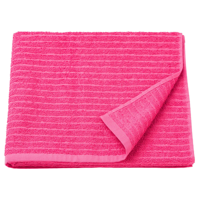 VAGSJON bath towel, bright pink, 70x140 cm 30571084
