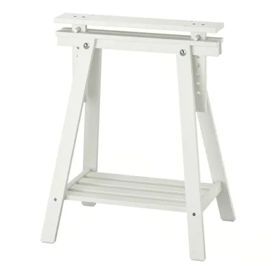 MITTBACK Trestle, white solid wood, 58x70/93 cm 50470994