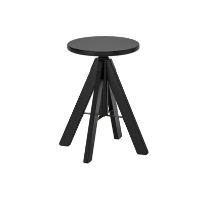 RUDSTORP Stool, black, 44-55 cm, 80610101
