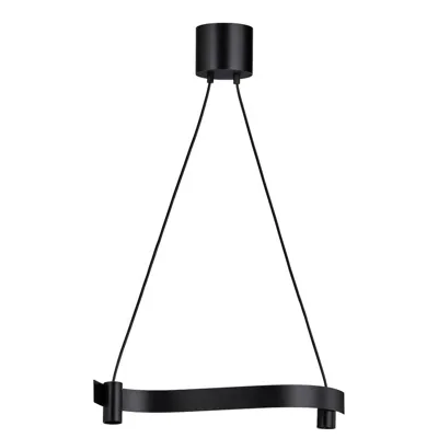 ACKJA Pendant lamp, wave shaped/black, 60 cm, 30558916