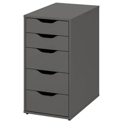 ALEX Drawer unit, dark grey, 36x70 cm, 10588896