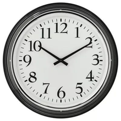 BRAVUR Wall clock, low-voltage, black, 40540474