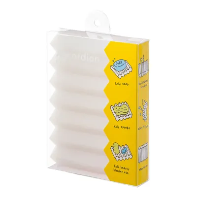 Silicone Organ Soap Dish -White, White, 12*9*1.8Cm 4589767215279