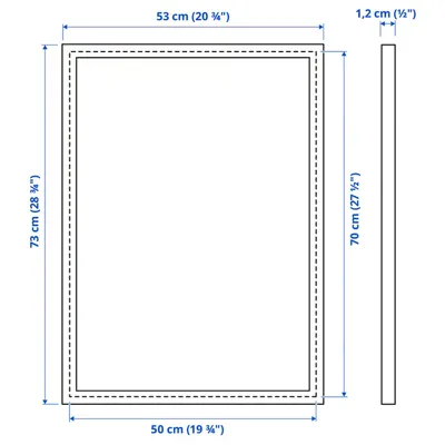 FISKBO Frame, black, 50x70 cm 10297963
