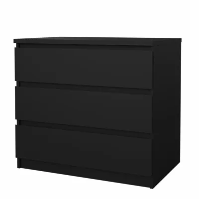 TVILUM Naia Chest 3 Drawers 77x50x70 cm- Mat Black