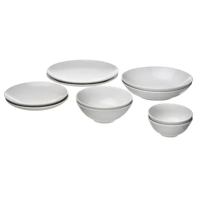 GODMIDDAG 10-piece service, white, 20572437