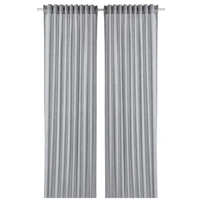 HANNALILL Curtains, 1 pair, dark blue, 145x250 cm, 40498451