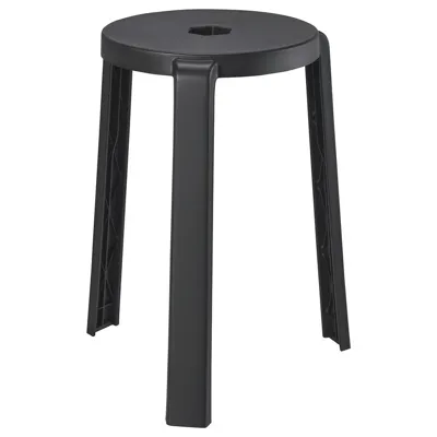 IBBARBO stool, dark grey, 00571537