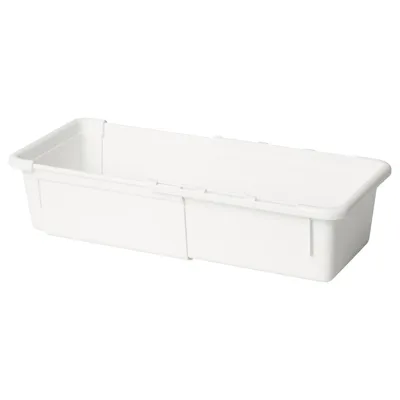 KACKLA Extendable box, white, 25-38x9 cm, 50534383