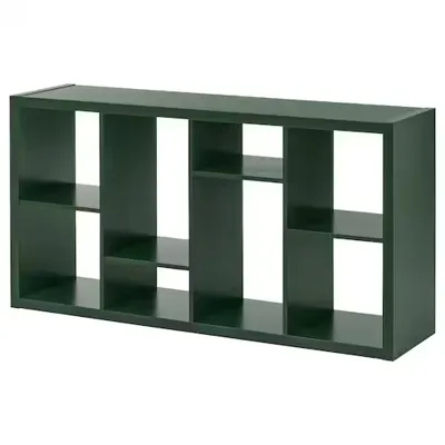KALLAX Shelving unit, dark green, 147x77 cm, 00562081